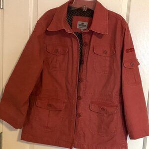 Windriver Classic Outerwear Women's Red Denim Jean Jacket Size XL Pockets